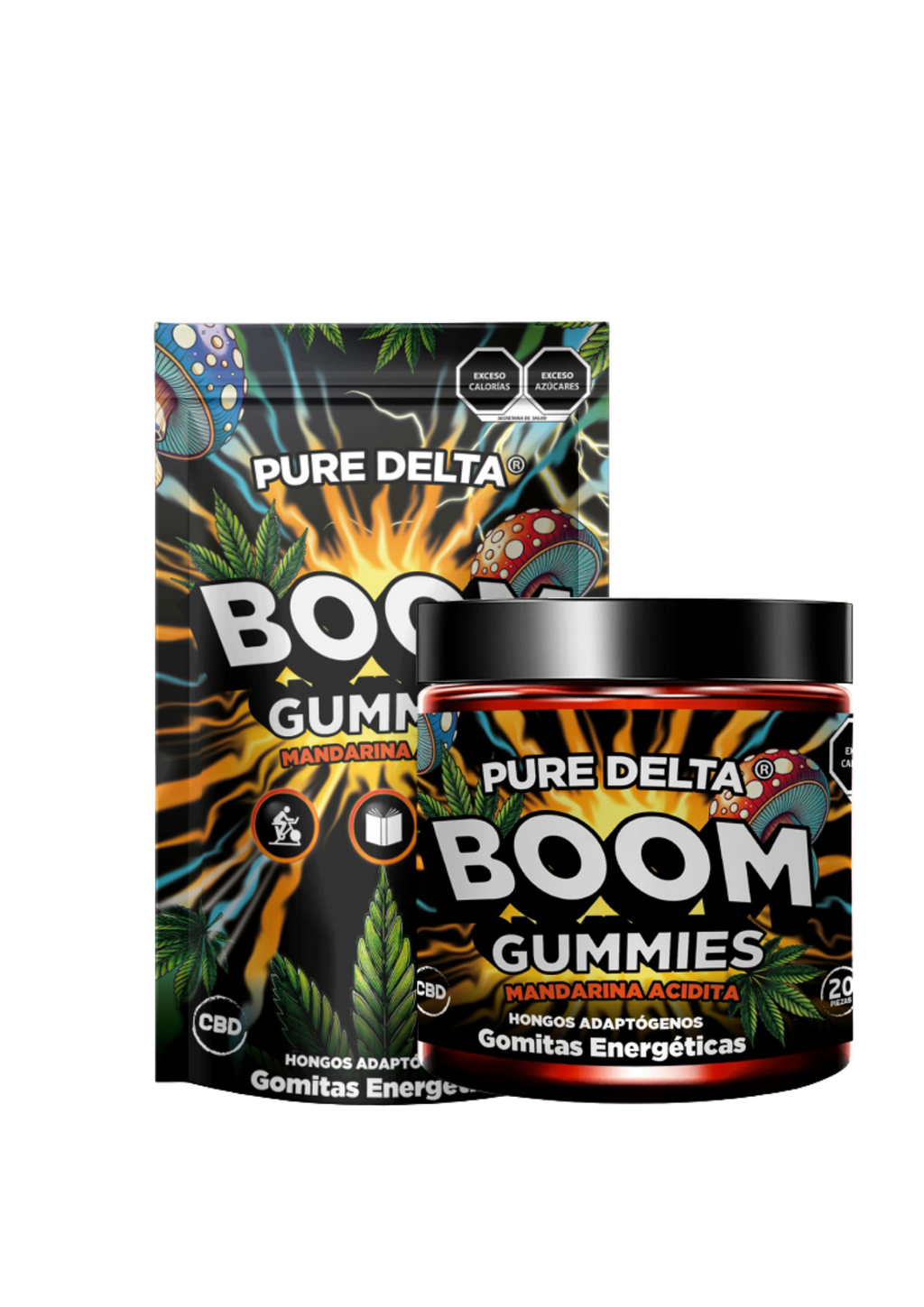 Gomitas con hongos adaptógenos y CBD 20PZ