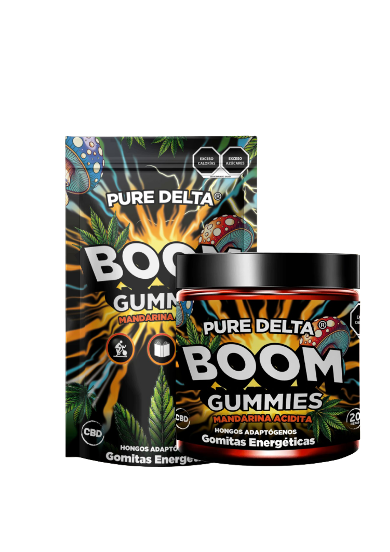 Gomitas con hongos adaptógenos y CBD 20PZ